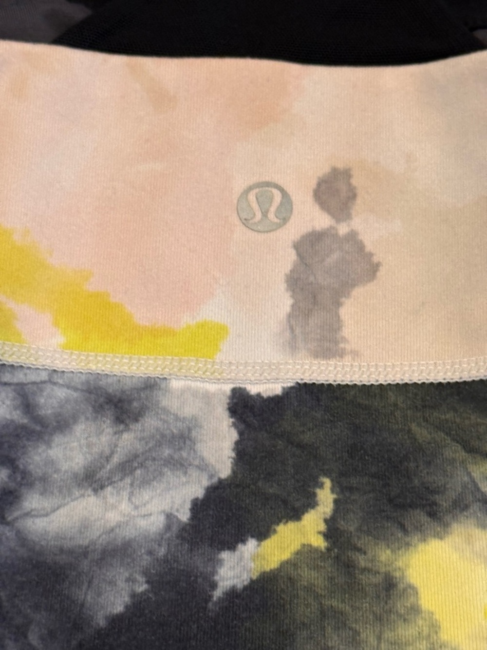 Lululemon Tie-Dye Activewear top - Pastel Pink, Yellow, Gray